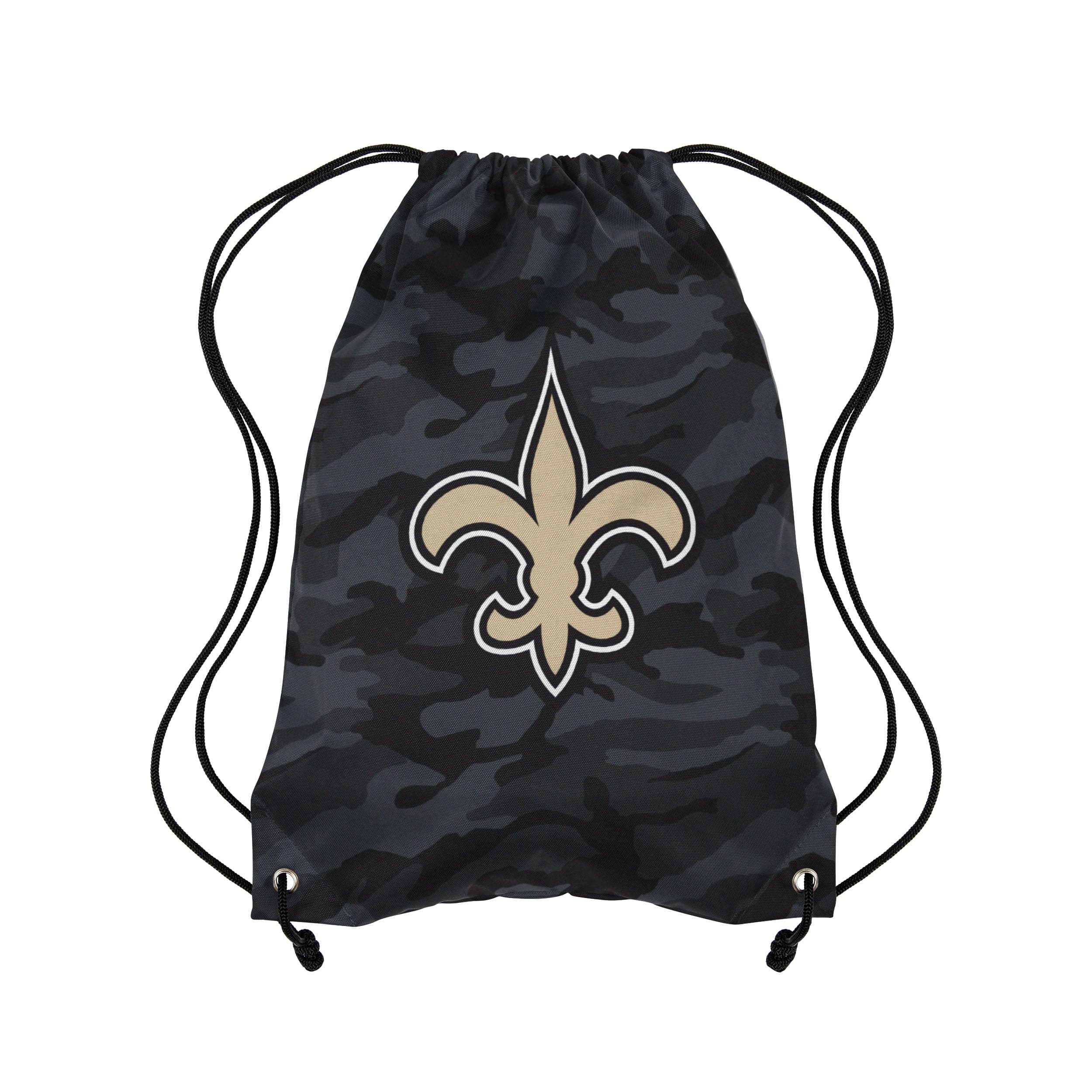 New Orleans Saints NFL Big Logo Camo Drawstring Backpack