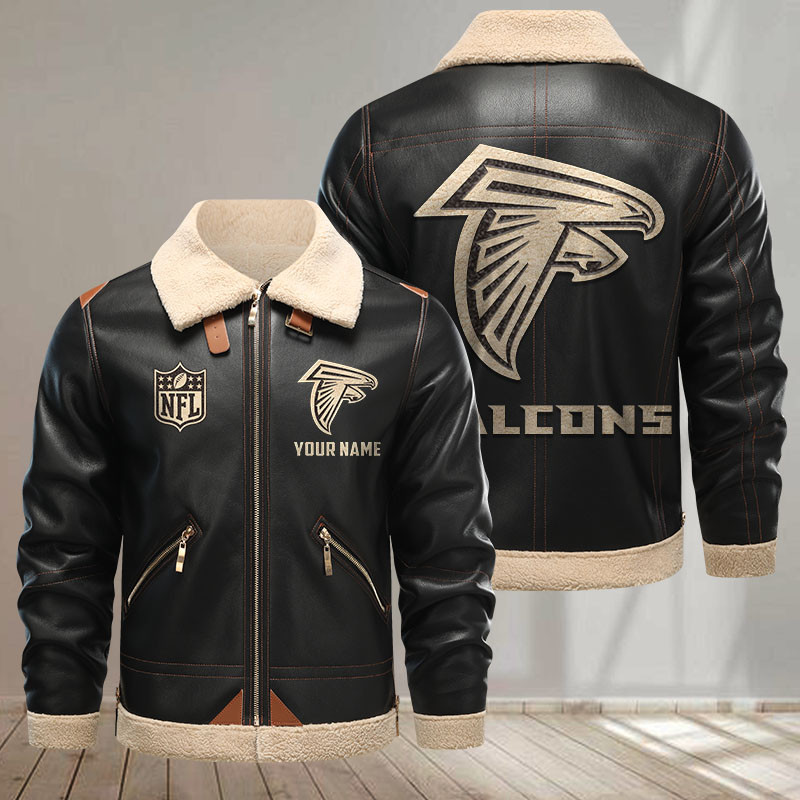 Atlanta Falcons Leather Jacket For Women