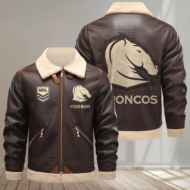 Brisbane Broncos Leather Jacket For Women