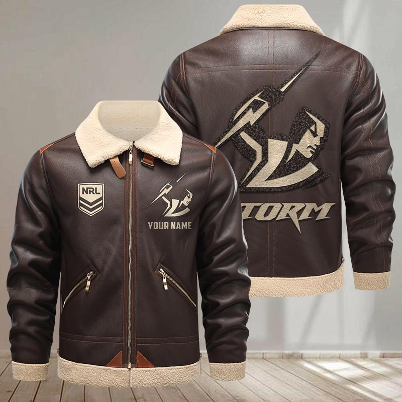 Melbourne Storm Leather Jacket For Women