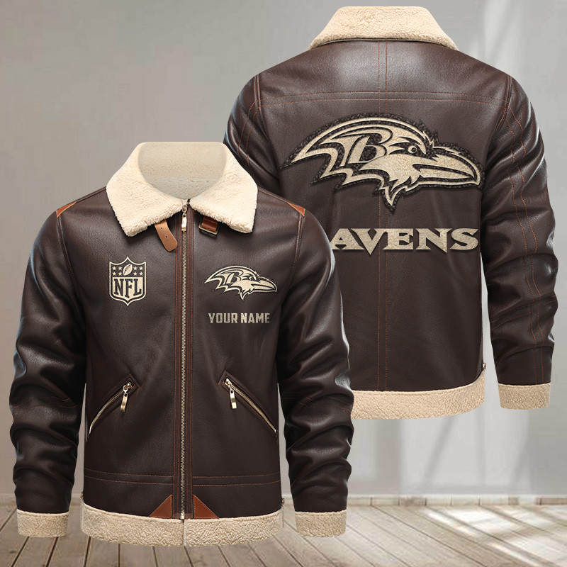 Baltimore Ravens Leather Jacket For Women