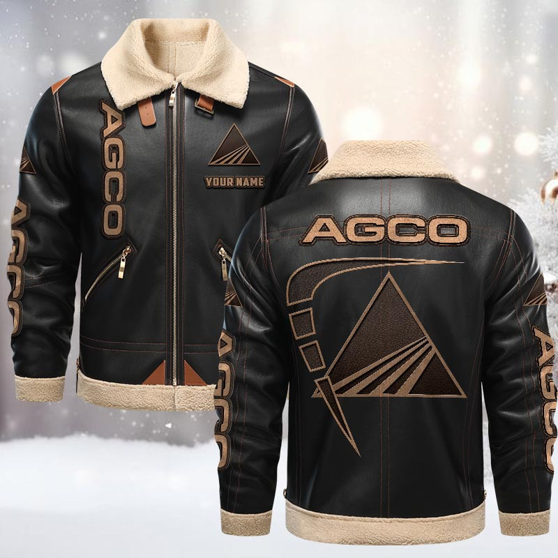 AGCO Allis Men Leather Jacket