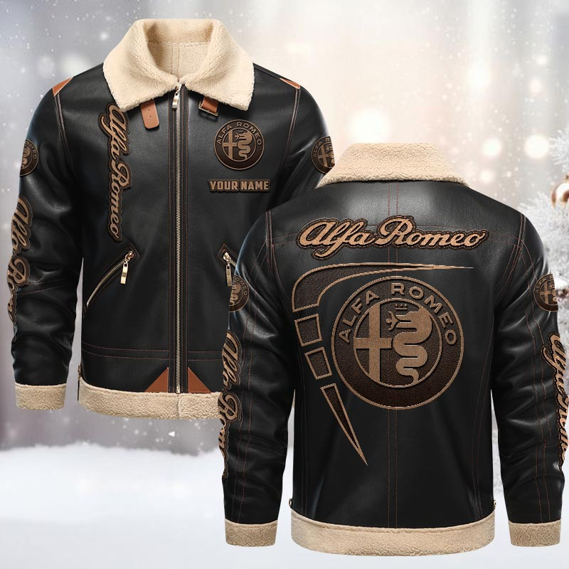 Alfa Romeo Print Pu Leather Jacket 