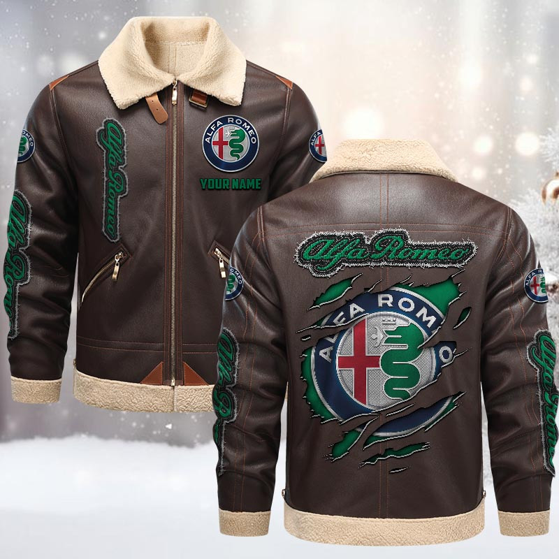 Alfa Romeo Men Leather Jacket