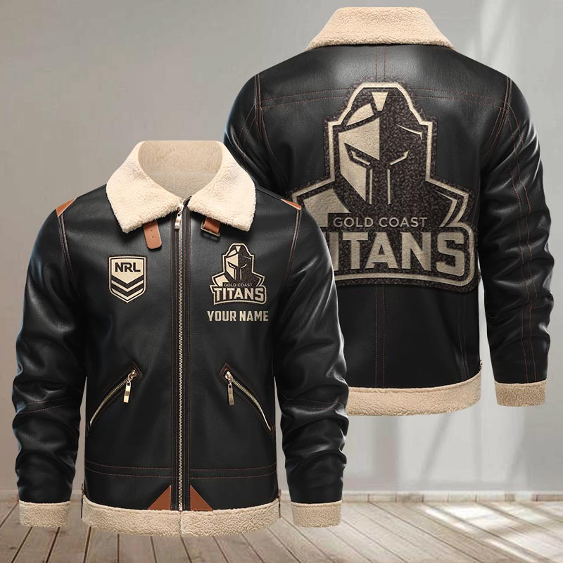 Gold Coast Titans Pu Leather Jacket 