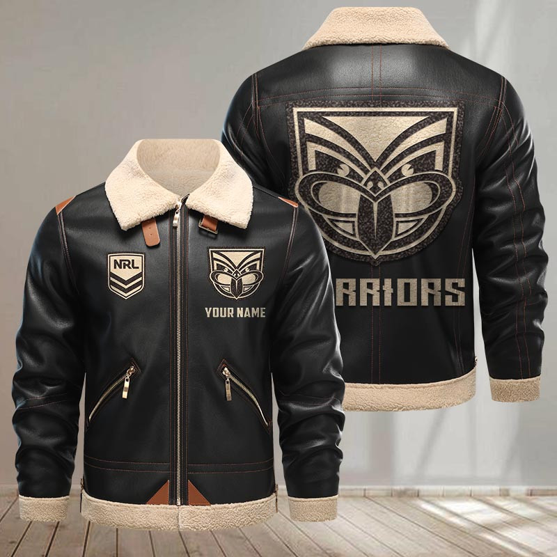 New Zealand Warriors Pu Leather Jacket 