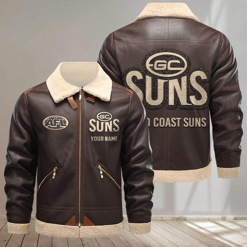 Gold Coast Suns Pu Leather Jacket 