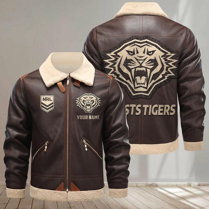 Wests Tigers Pu Leather Jacket 