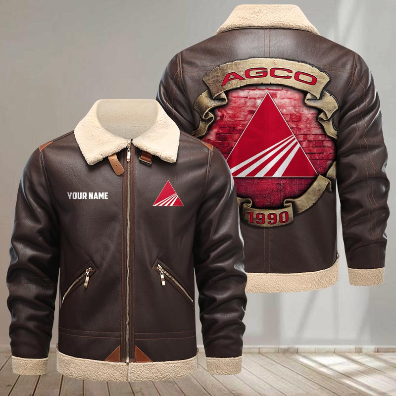 AGCO Allis Print Pu Leather Jacket 