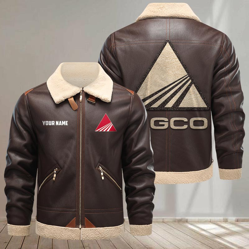 AGCO Allis Fleece Leather Jacket