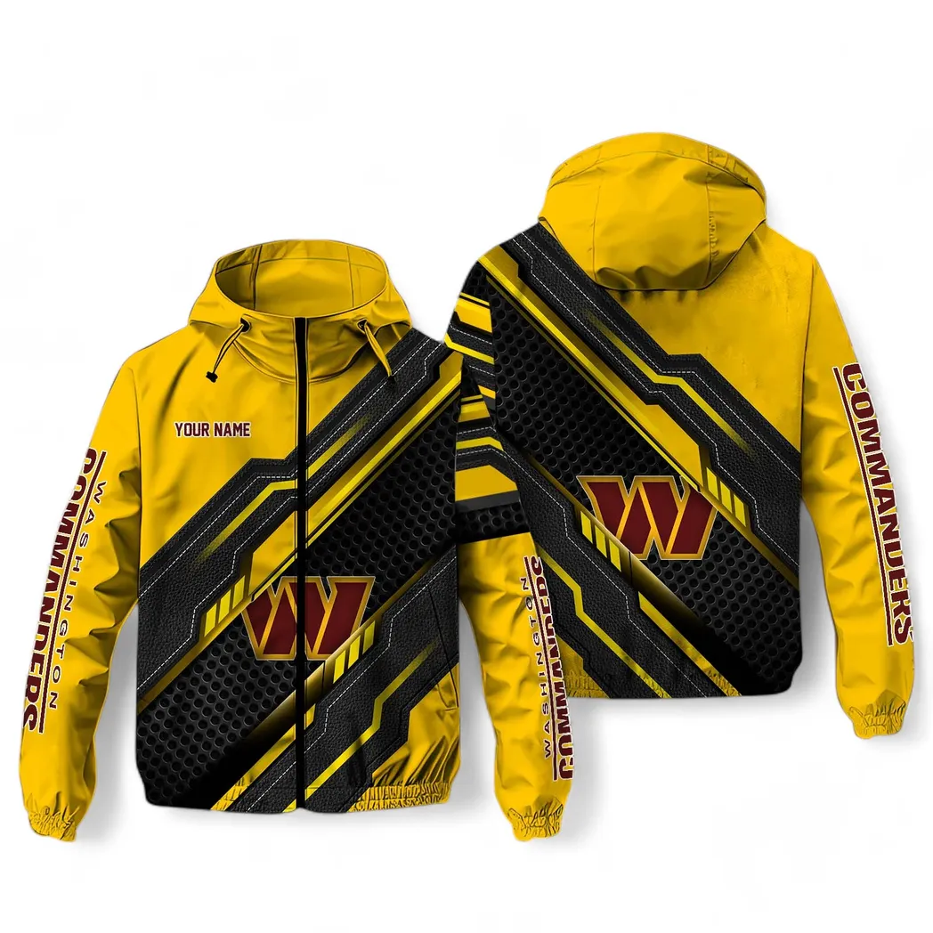 Arizona Cardinals NFL Windbreaker Jacket Custom Yellow Custom Fan Windbreaker