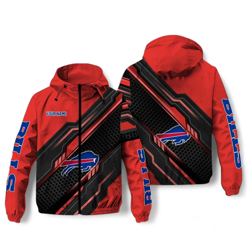 Buffalo Bills NFL Windbreaker Jacket Custom Red Performance Fan Jacket