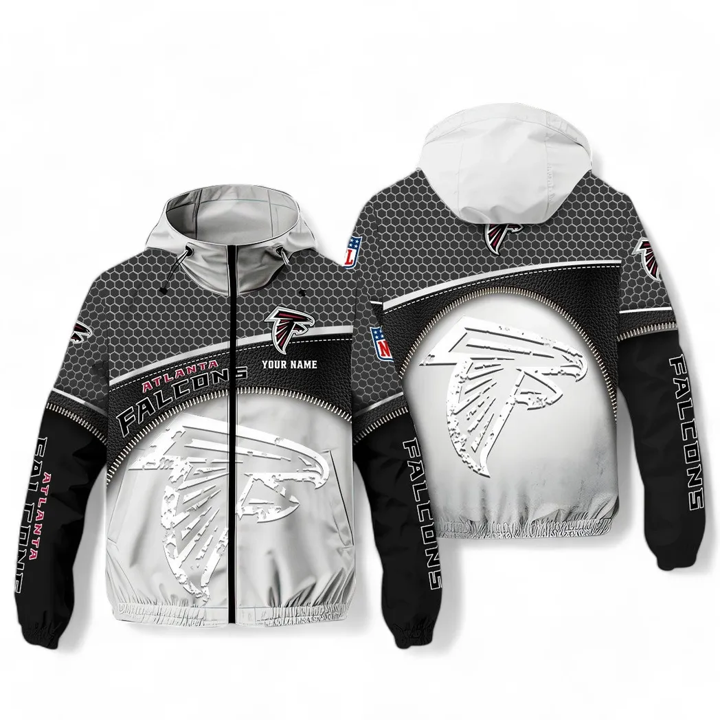 Atlanta Falcons Super Bowl Windbreaker Jacket Custom White Supporter Spirit Windbreaker