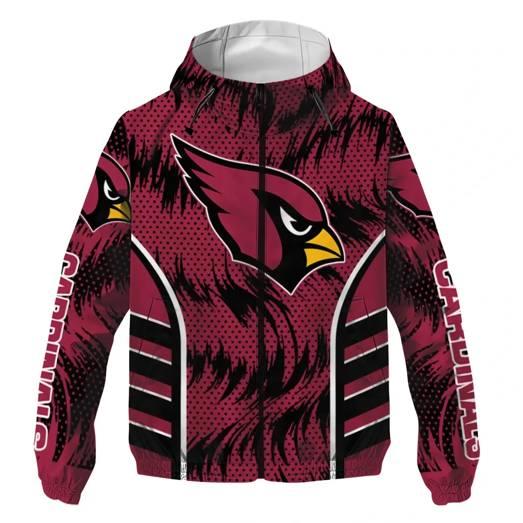 Arizona Cardinals Super Bowl Windbreaker Jacket Fan Pride Jacket For Sport Lovers