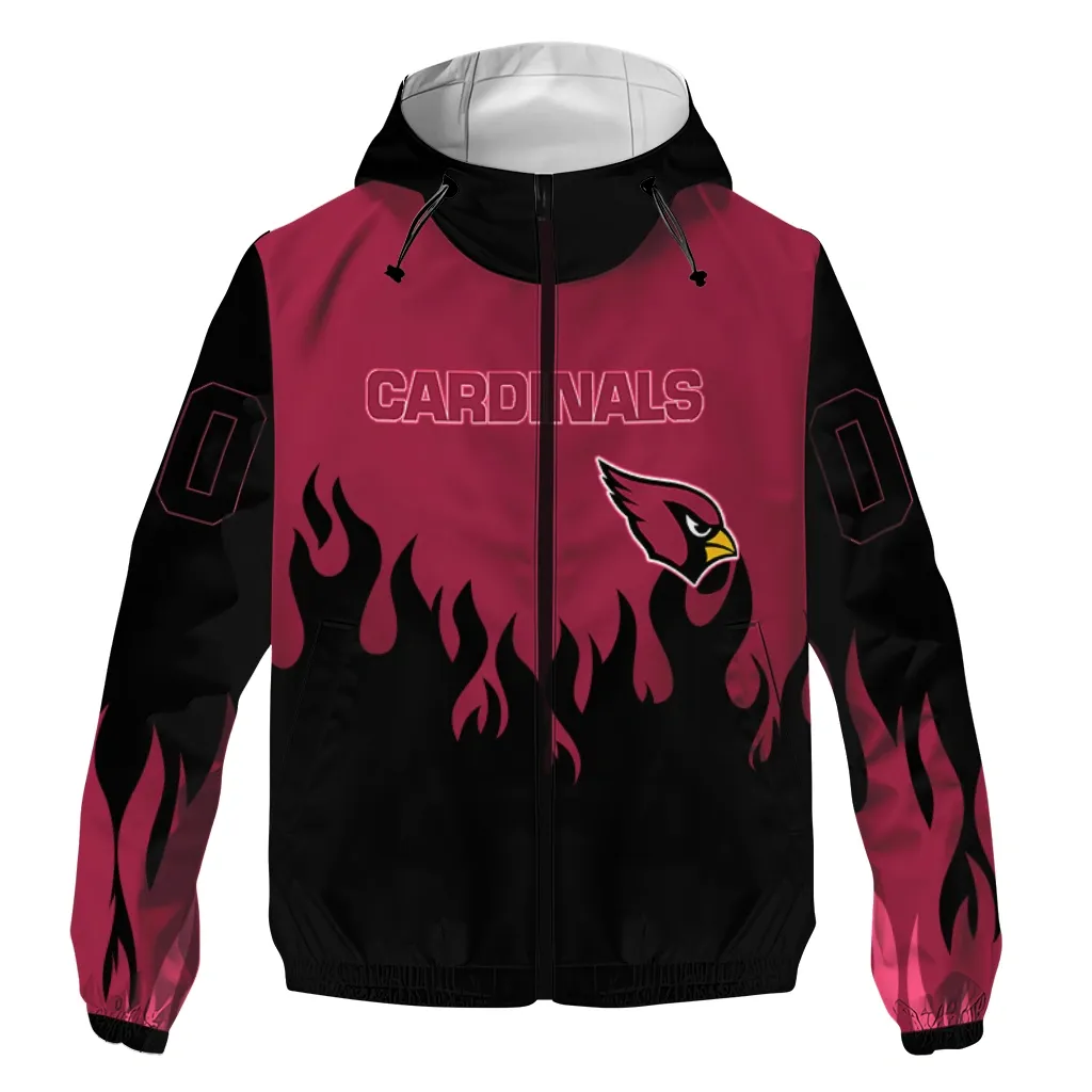 Arizona Cardinals NFL Windbreaker Jacket Stadium-Ready Waterproof Jacket For Sport Lovers