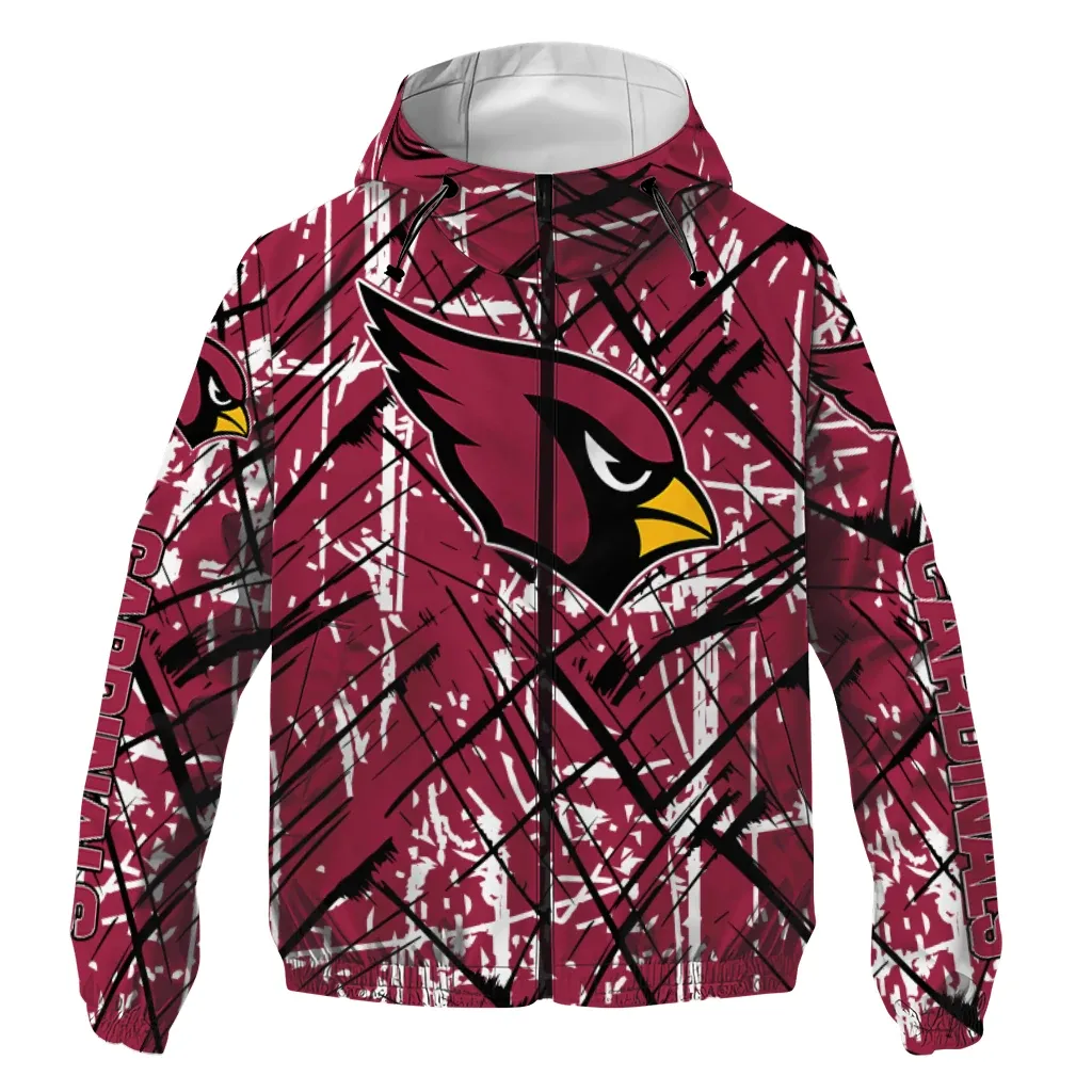 Arizona Cardinals NFL Windbreaker Jacket Fan Lifestyle Jacket For Sport Lovers