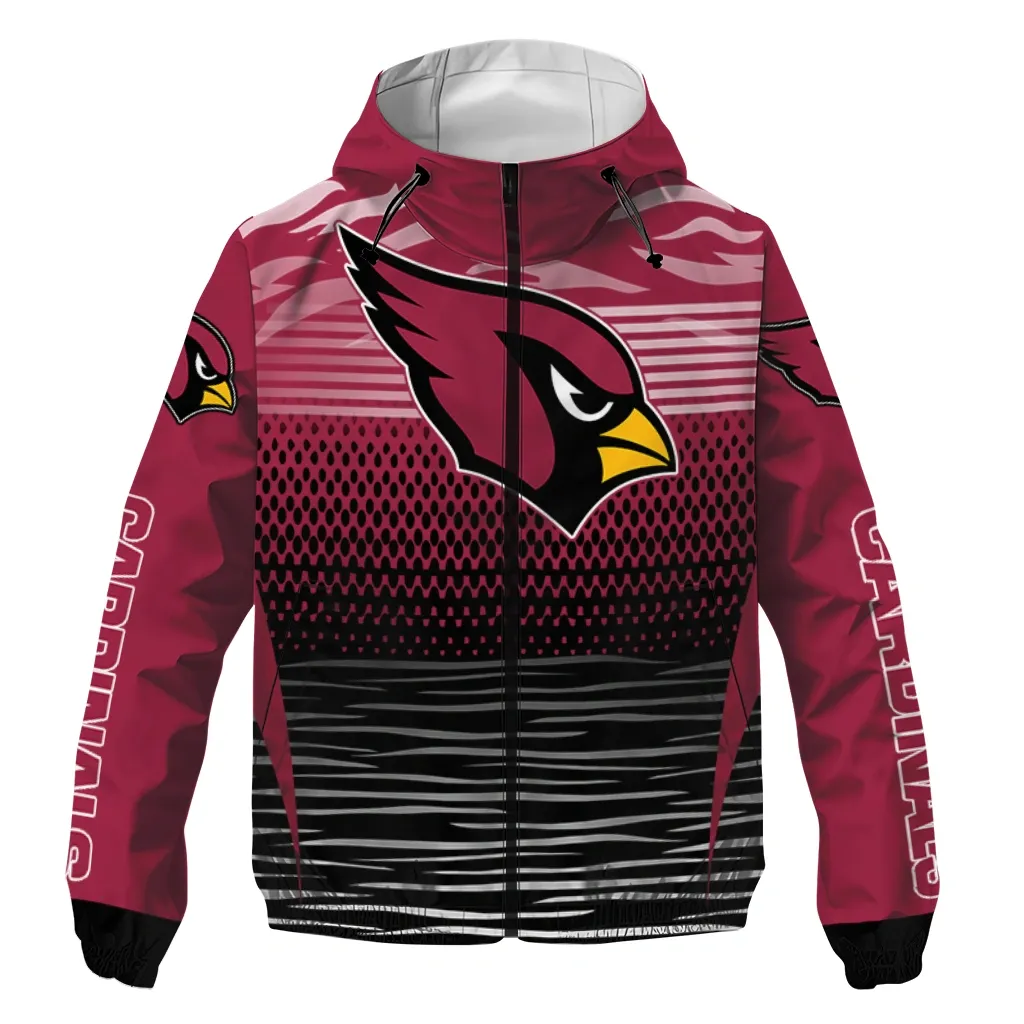 Arizona Cardinals NFL Windbreaker Jacket Fan Pride Jacket For Sport Lovers