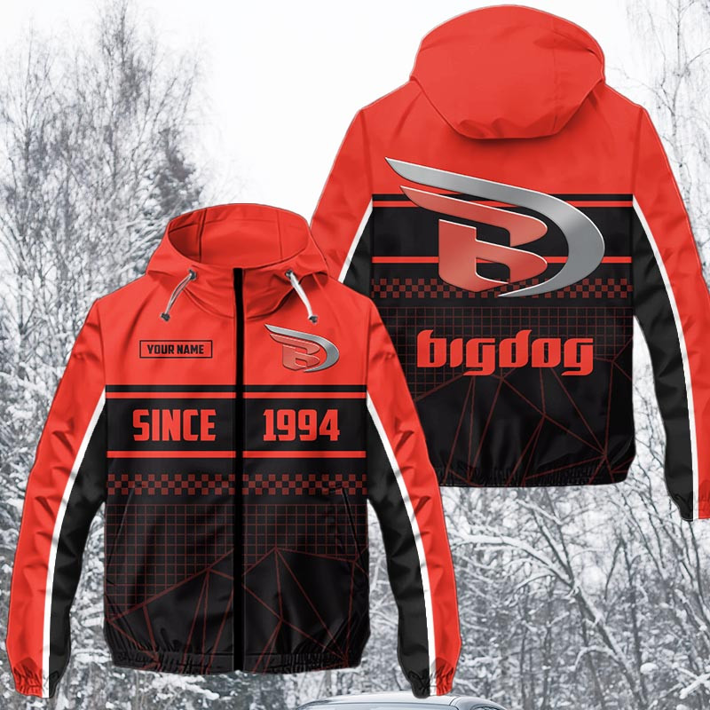Big Dog Motorcycles Windbreaker Outdoor Jacket