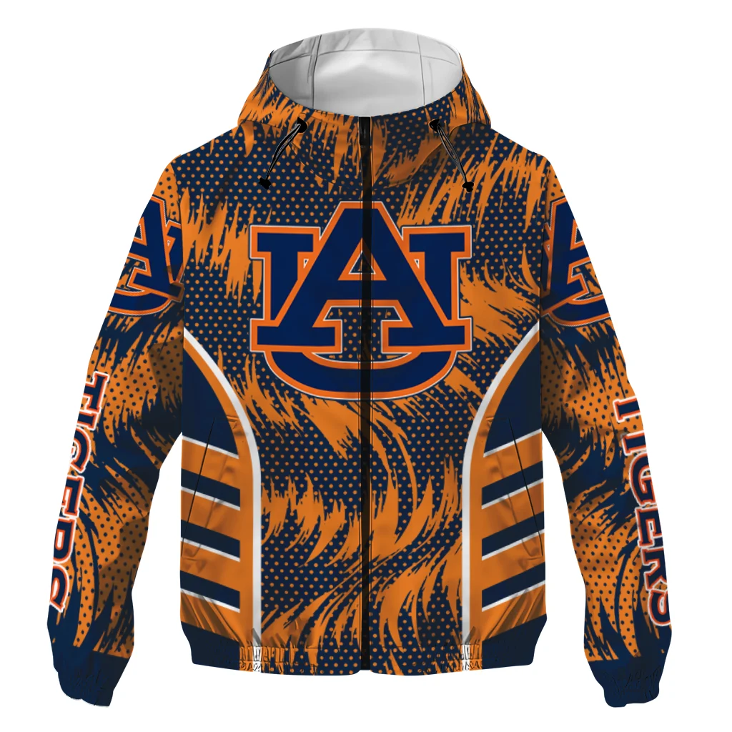 Auburn Tigers Dynamic Heat Wave Navy Blue Windbreaker Jacket