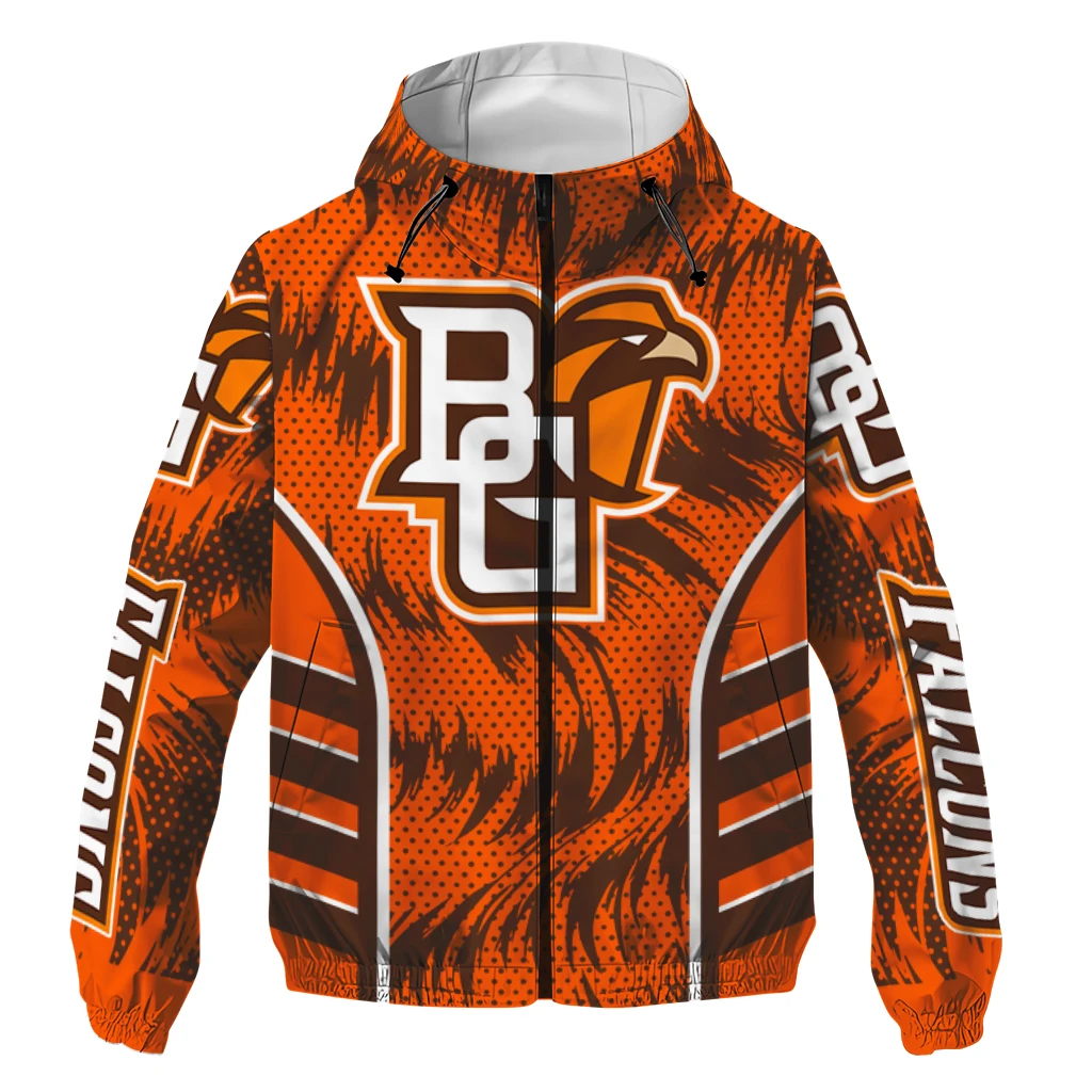 Bowling Green Falcons Dynamic Heat Wave Orange Windbreaker Jacket