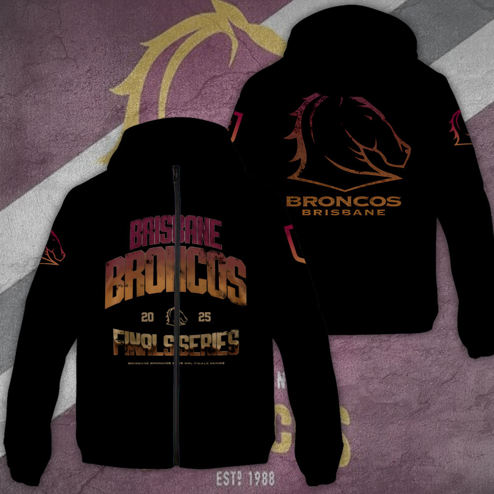 Brisbane Broncos 2025 NRL Finals 3D Windbreaker Jacket