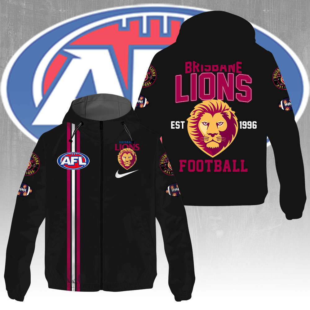 Brisbane Lions 3D Windbreaker Jacket