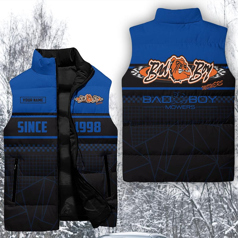 Badboy Sleeveless Down Vest Blue Black