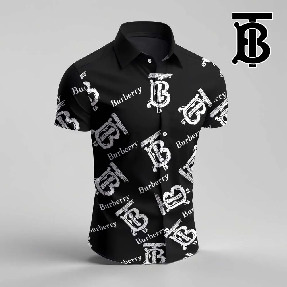 Burberry For Men Luxury Short Sleeve Button Shirt - Luxury011