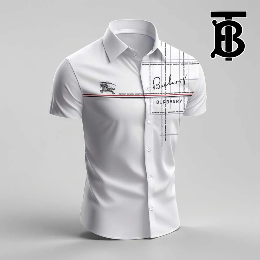 Burberry For Men'S Short Sleeve Button Shirt - Luxury019