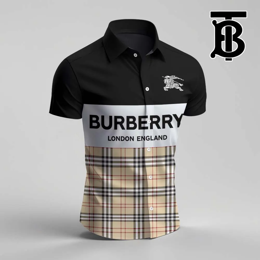 Burberry Premium Short Sleeve Shirt For Men - Luxury021
