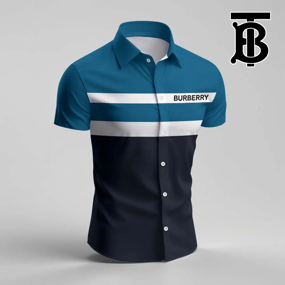 Burberry For Men'S Short Sleeve Button Shirt - Luxury017