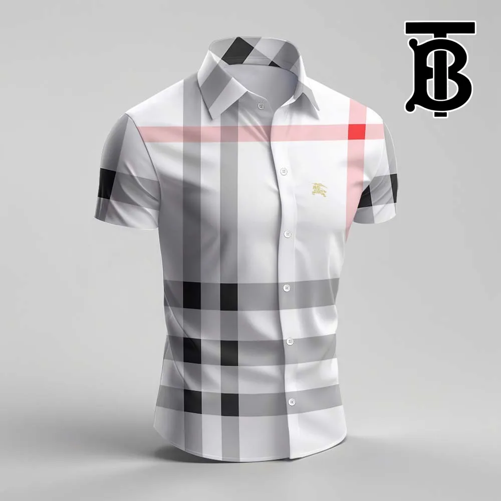 Burberry For Men'S Short Sleeve Button Shirt - Luxury018