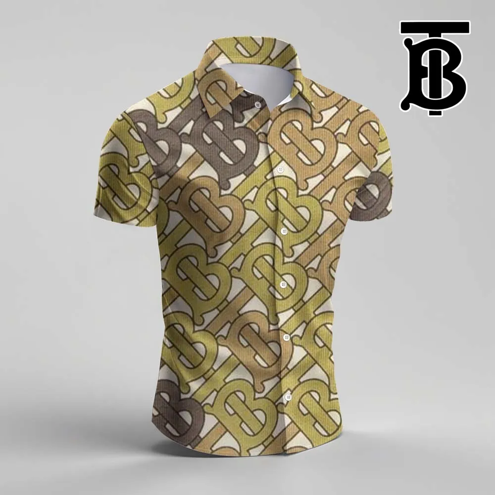 Burberry For Men Luxury Short Sleeve Button Shirt - Luxury033