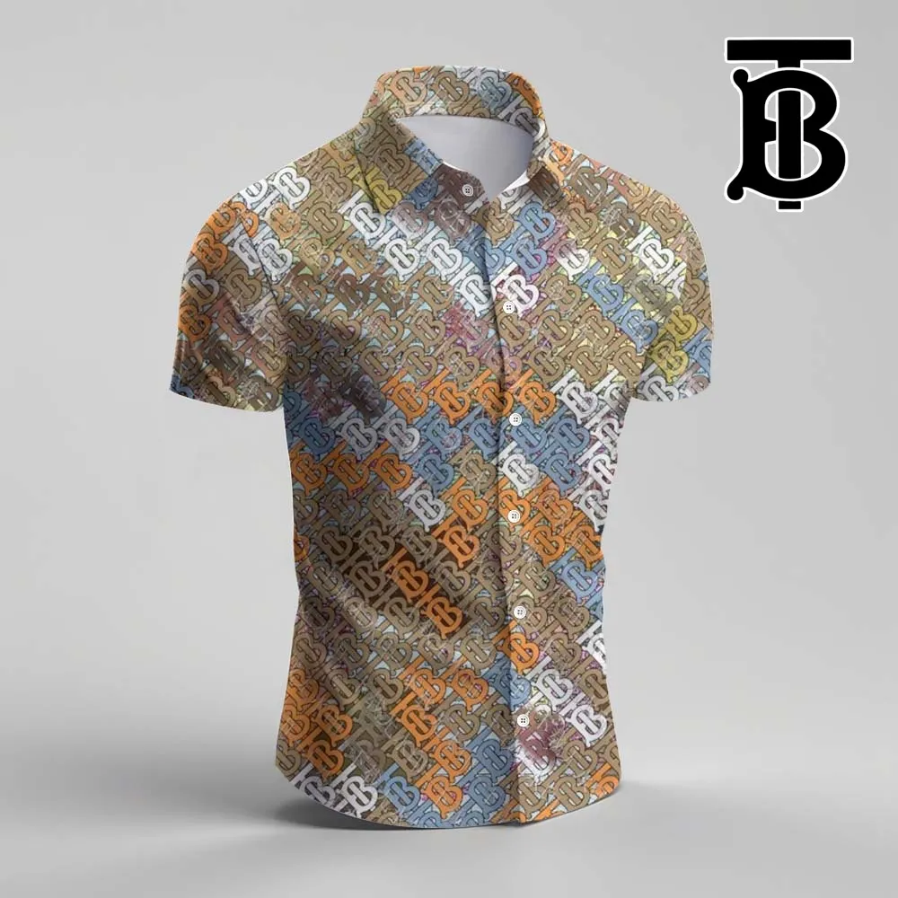 Burberry For Men Luxury Short Sleeve Button Shirt - Luxury036