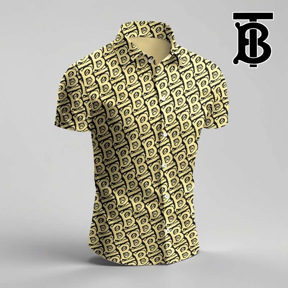 Burberry For Men Luxury Short Sleeve Button Shirt - Luxury037