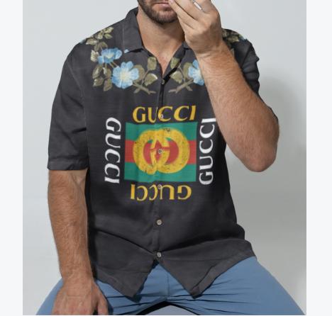 Gucci Brand For Men Premium Short Sleeve Button Shirt - Luxury130