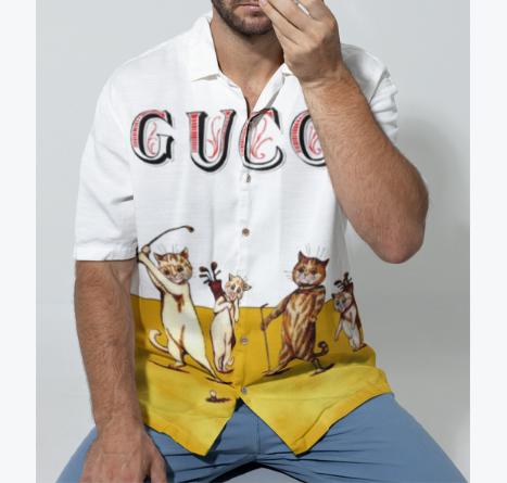 Gucci Brand For Men Premium Short Sleeve Button Shirt - Luxury131