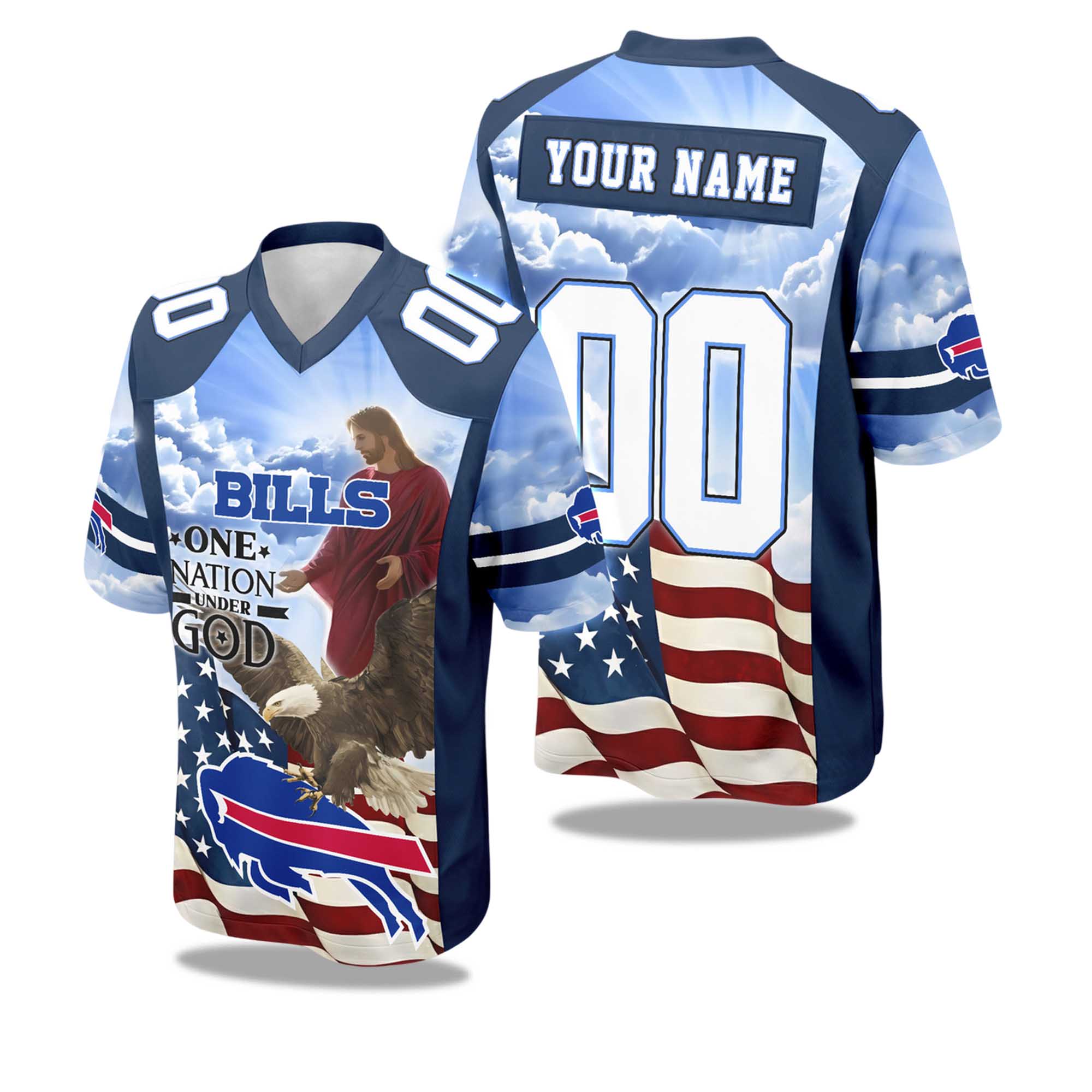 Bills One Nation Under God American 2025 Football Jersey