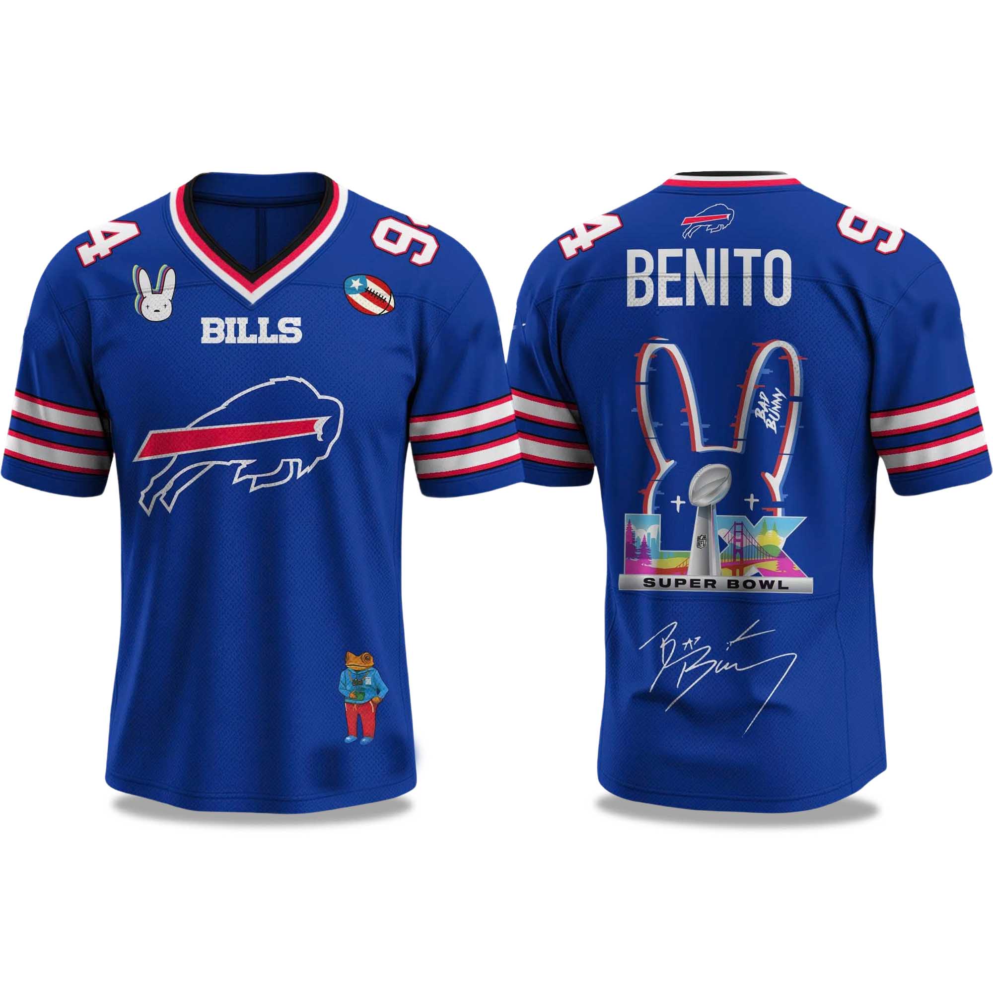 Bills Bad Bunny Bowl LX 2025 2026 Jersey