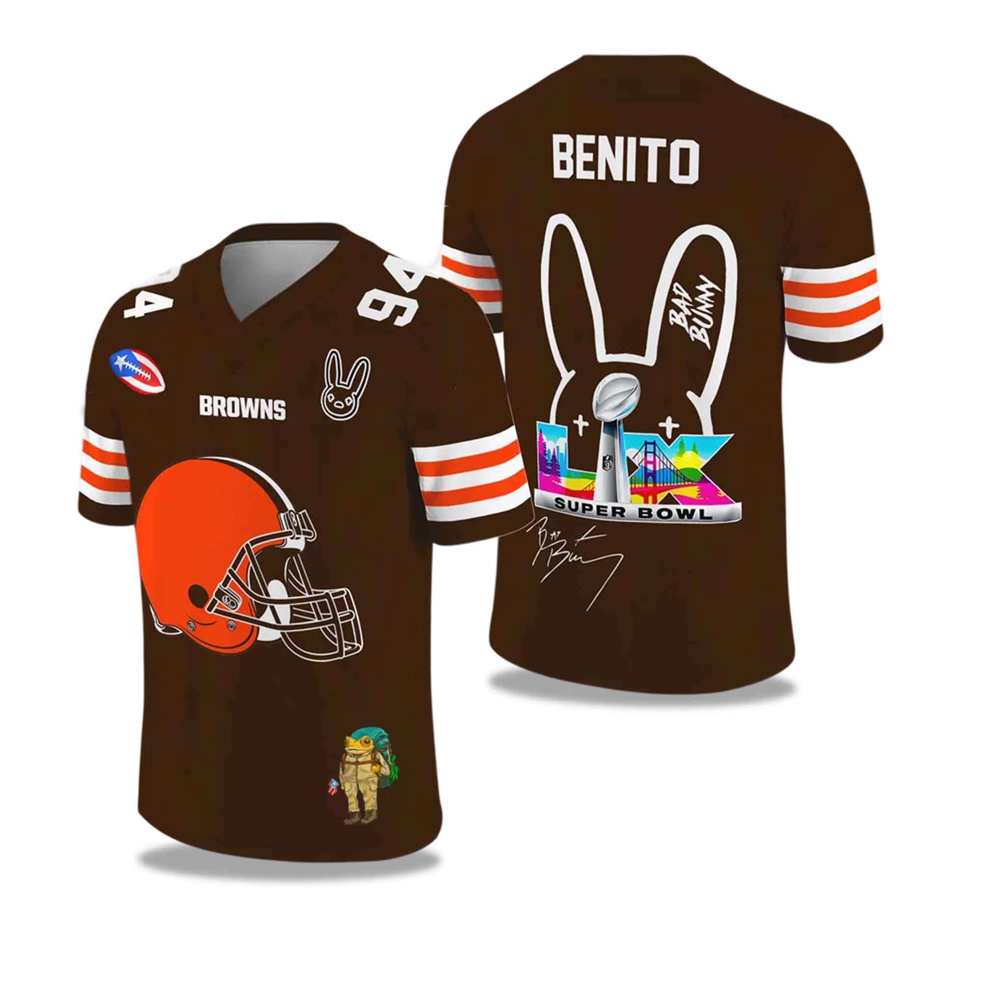 Browns Bad Bunny Bowl LX 2025 2026 Football Jersey
