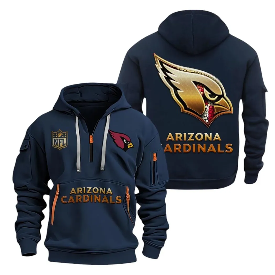 Arizona Cardinals NFL Hoodie Half Zipper Navy Half-Zip with Exclusive Logo