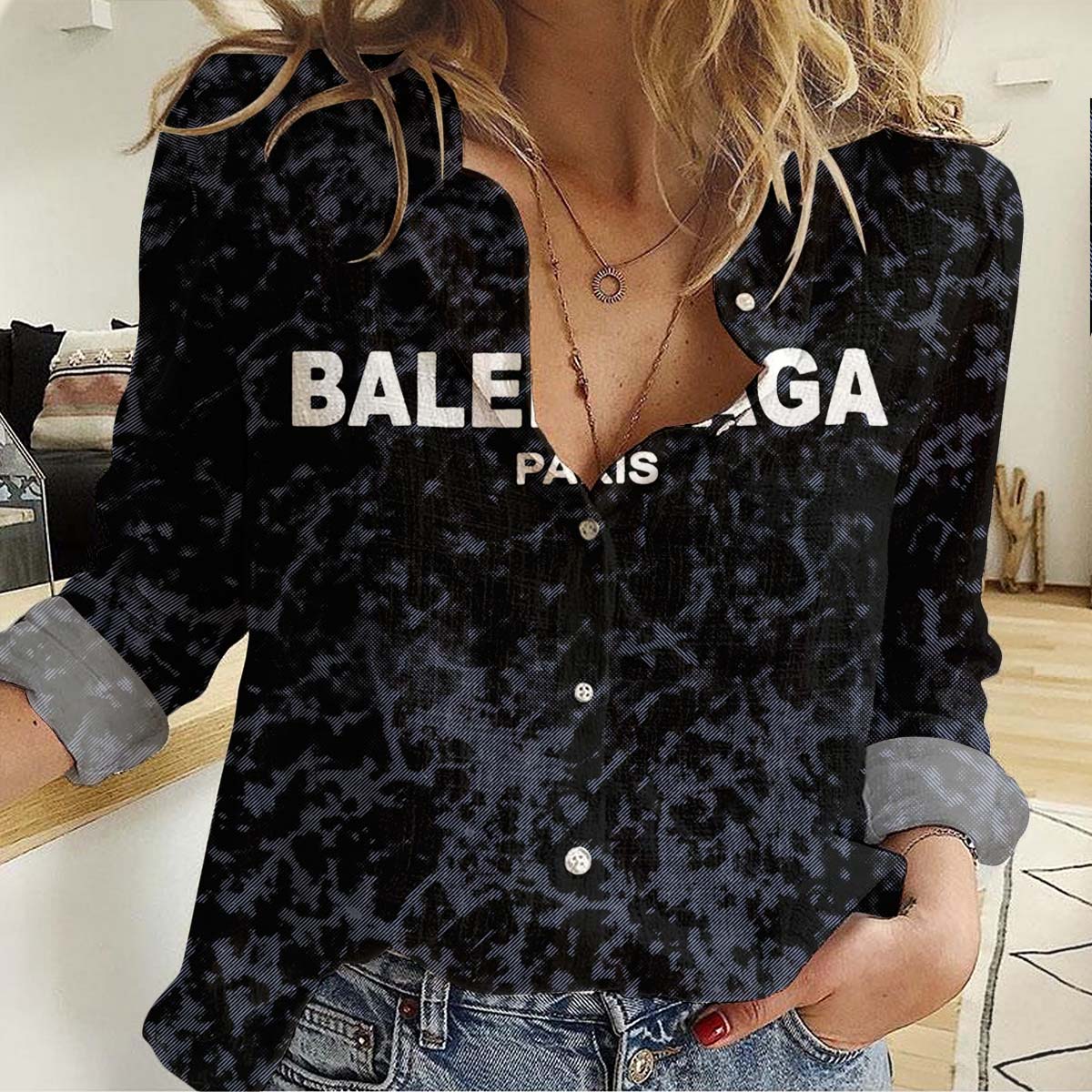 Balenciaga Premium Logo Casual Shirt For Women Lux 033
