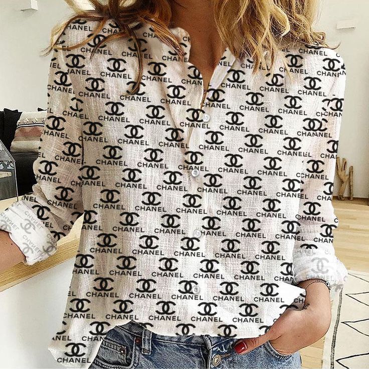 Chanel Women'S Long Sleeve Button Shirt Cnwls180160