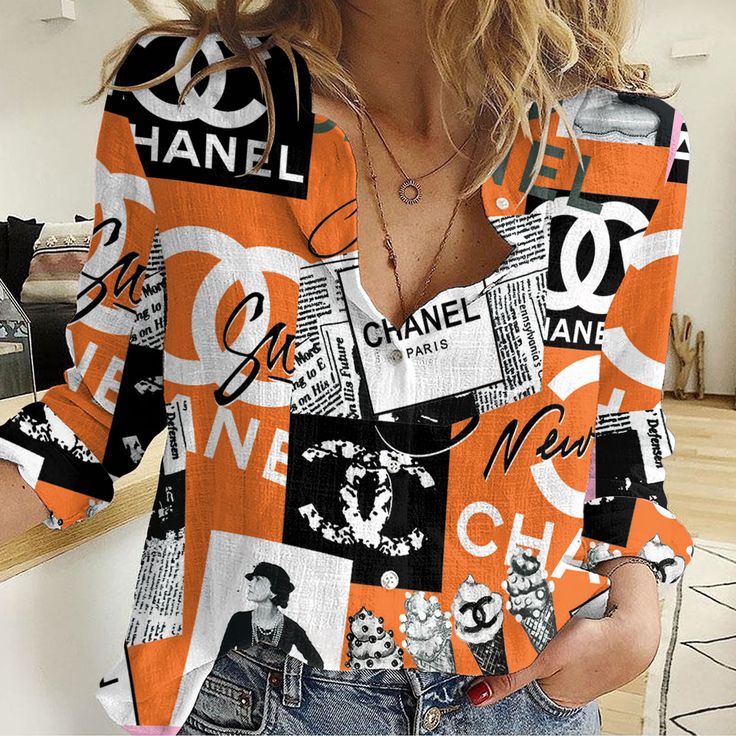 Chanel Women'S Long Sleeve Button Shirt Cnwls180170