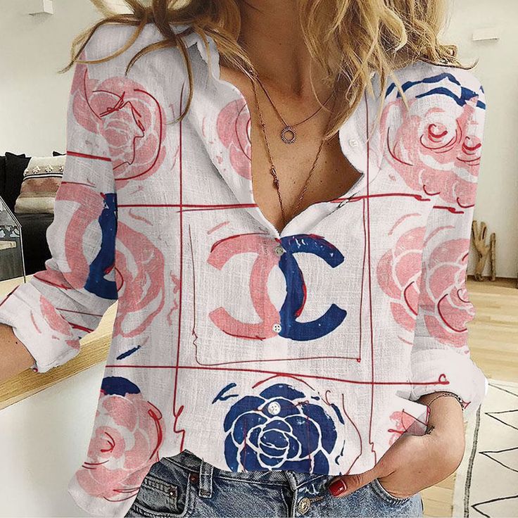 Chanel Women'S Long Sleeve Button Shirt Cnwls180174