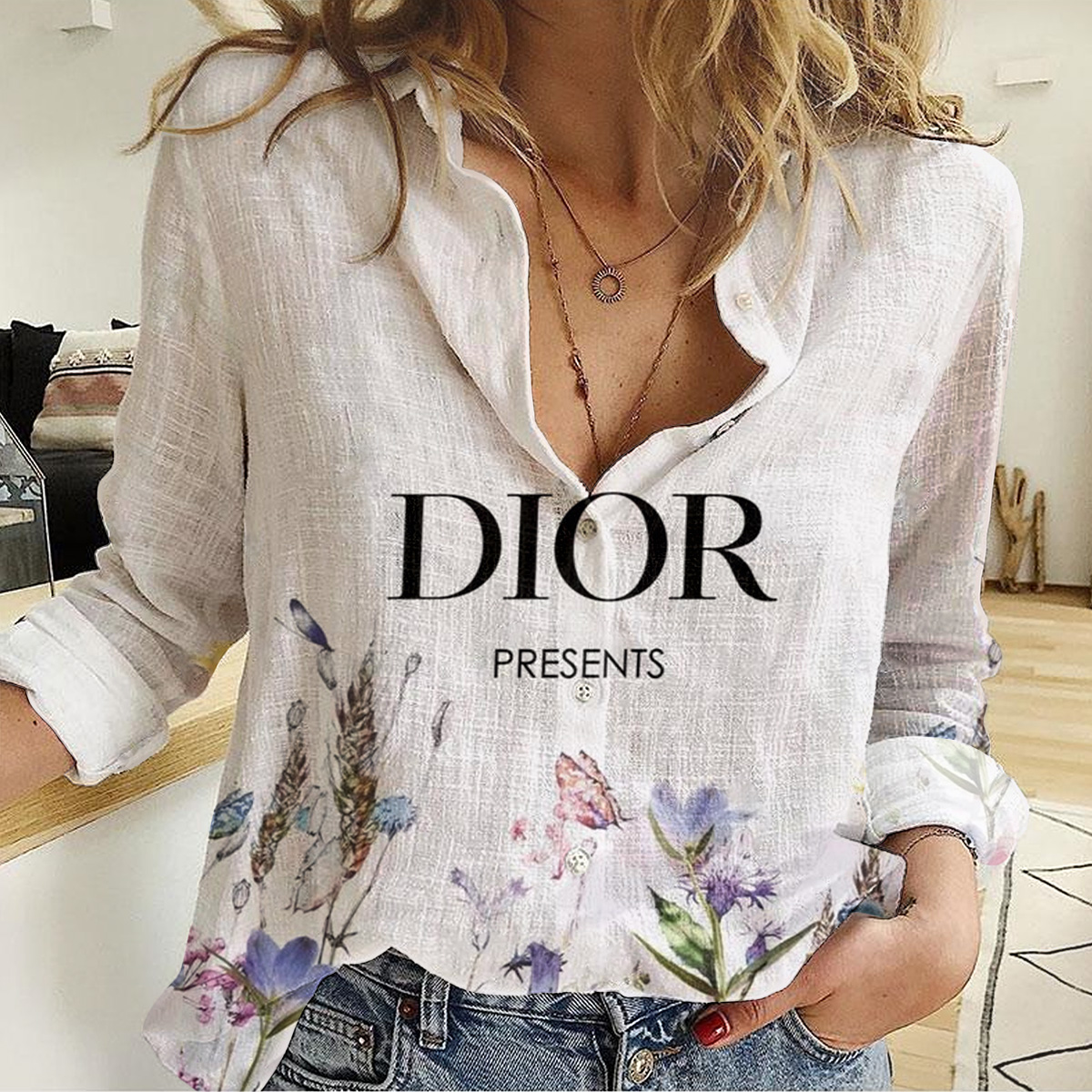 Christian Dior Women'S Casual Shirt Luxury Limited Edition Lux 244