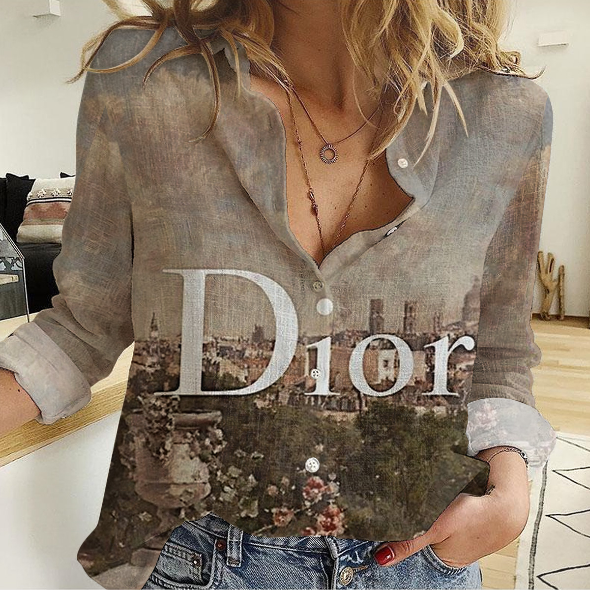 Christian Dior Women'S Casual Shirt Luxury Limited Edition Lux 239