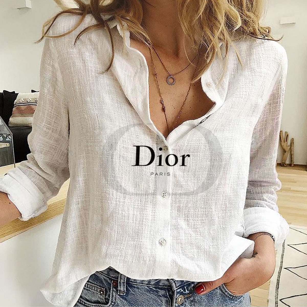 Christian Dior Women'S Casual Shirt Luxury Limited Edition Lux 237
