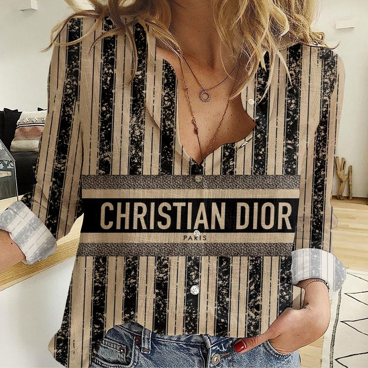 Christian Dior Women'S Casual Shirt Luxury Limited Edition Lux 241