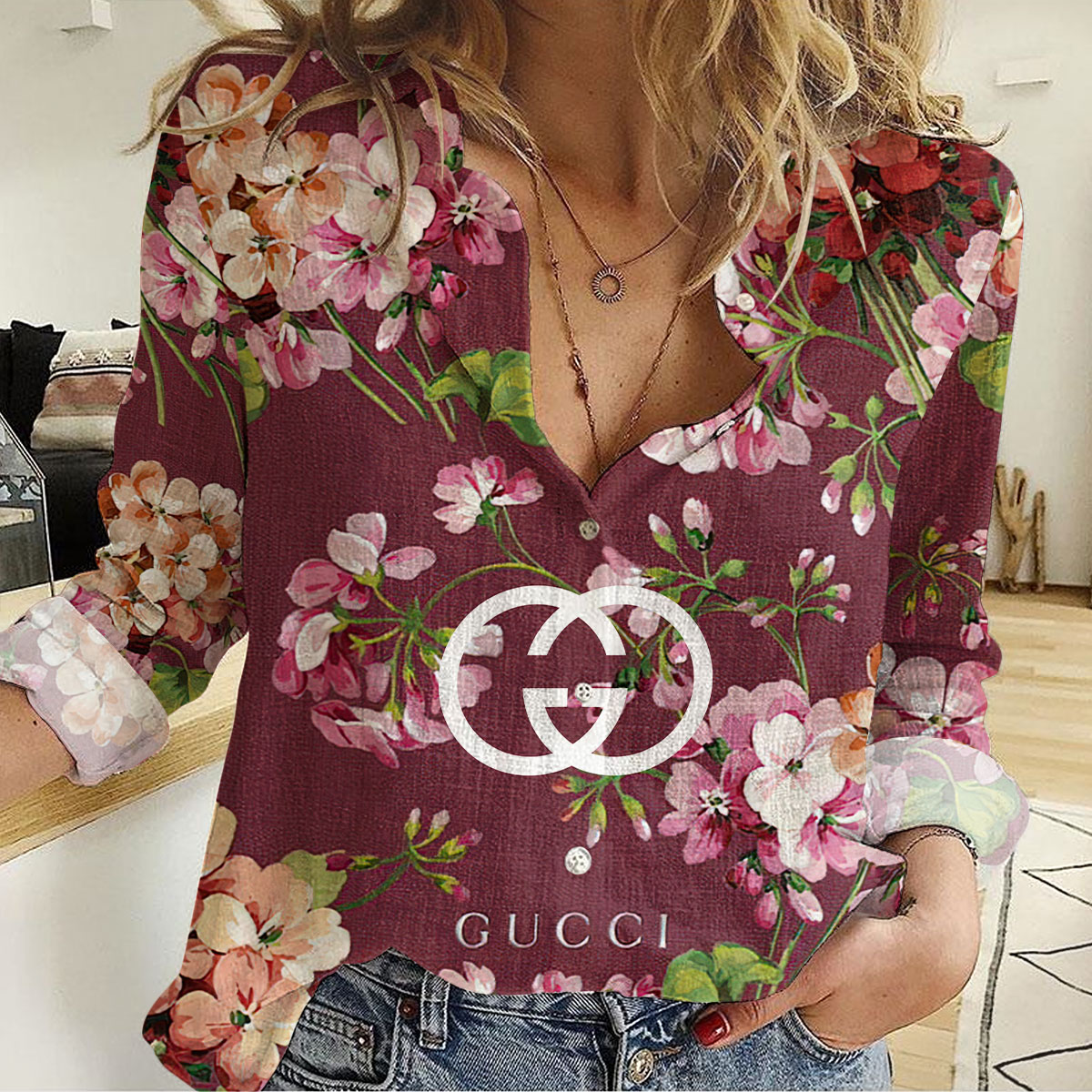 Gucci Women'S Casual Shirt Luxury Limited Edition Lux 164